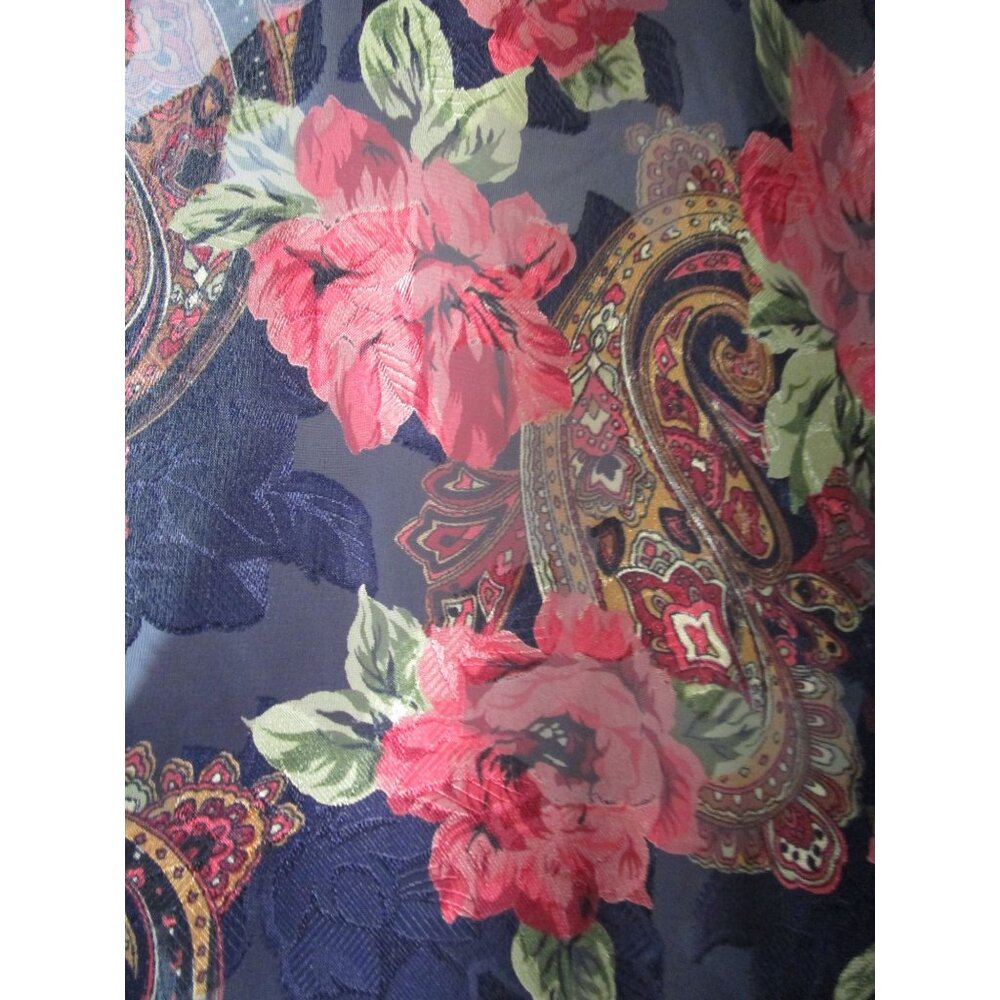 Vintage Victoria's Secret Gold Label Sheer Floral Paisley Short Robe One Size GU - Picture 9 of 12